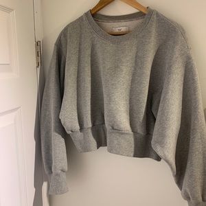 TNA cropped crew neck sweater
